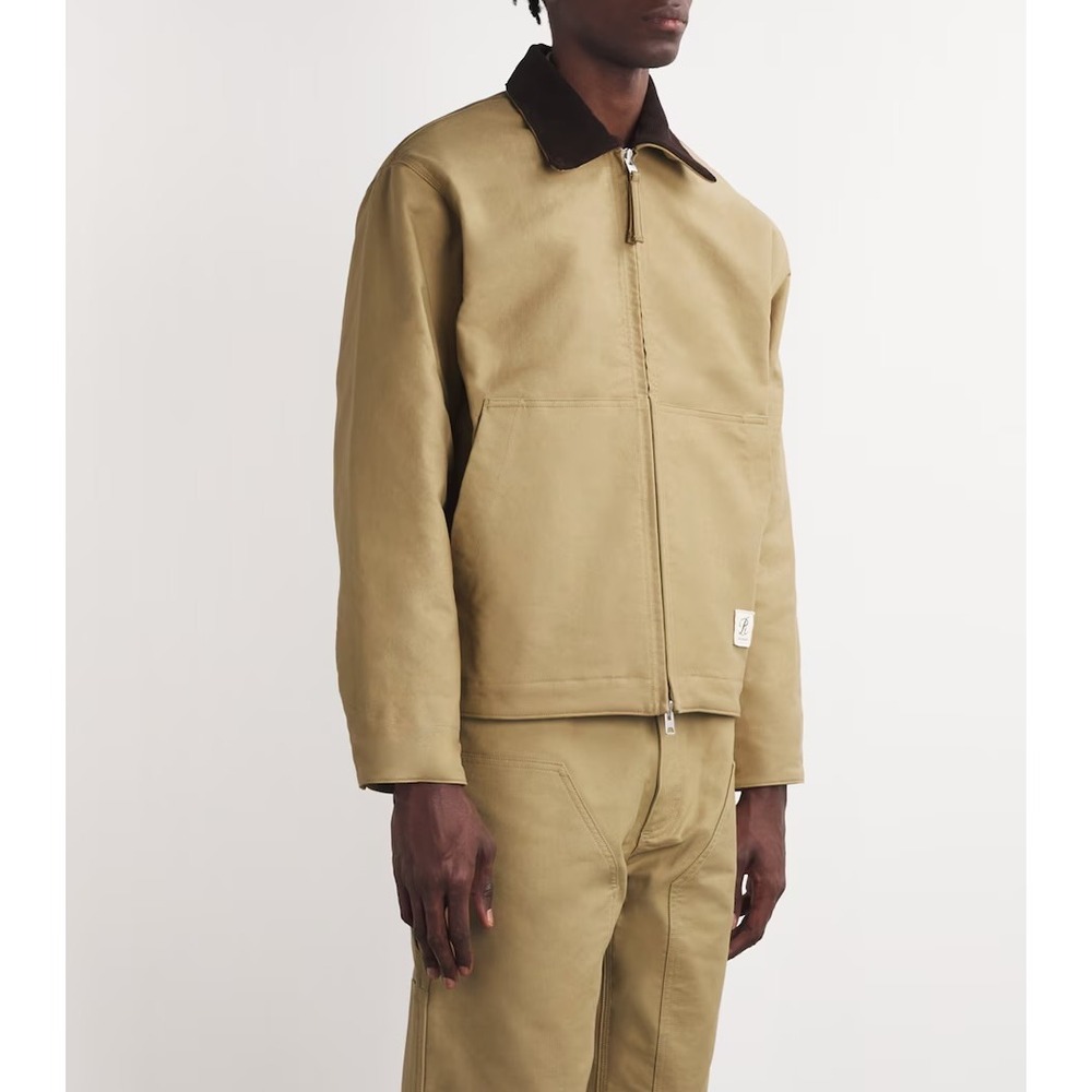 AGOLDE RSVP Gallery District Work Jacket Khaki XL Men's Zippered Collar